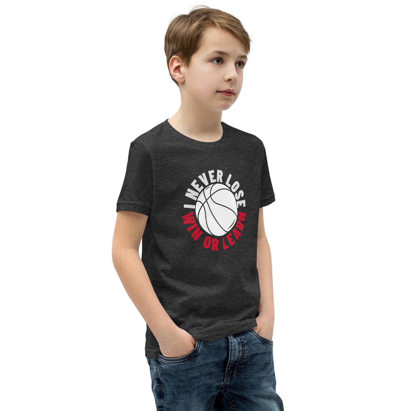 Baskeball Win or Learn Youth Short Sleeve T-Shirt